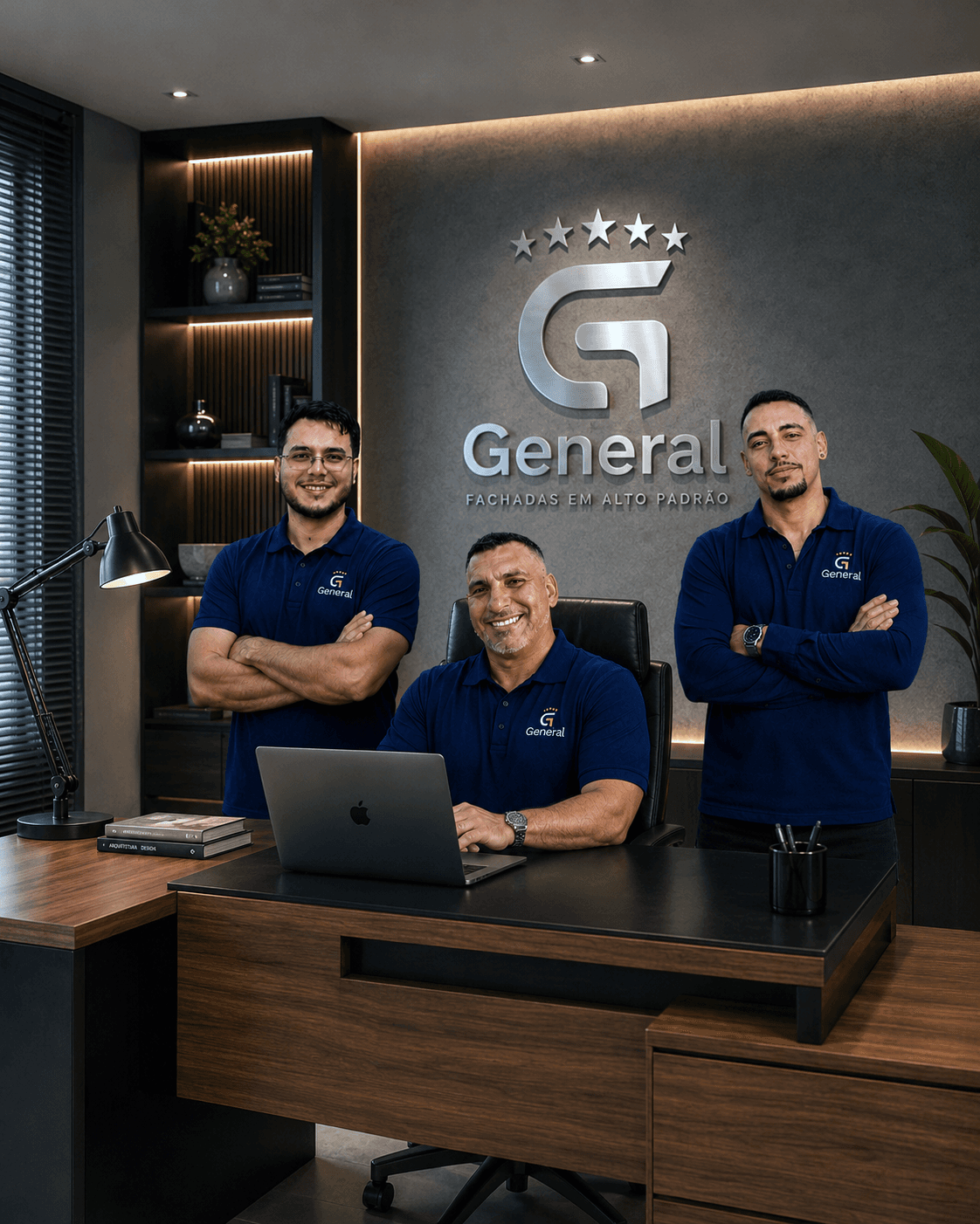 Equipe General em projeto de fachada